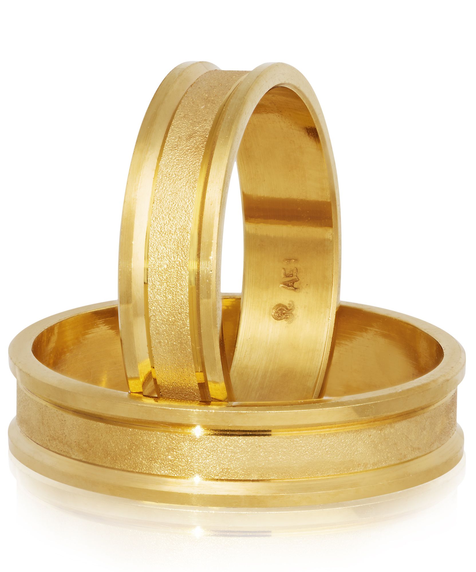 Golden wedding rings 5mm (code S80)